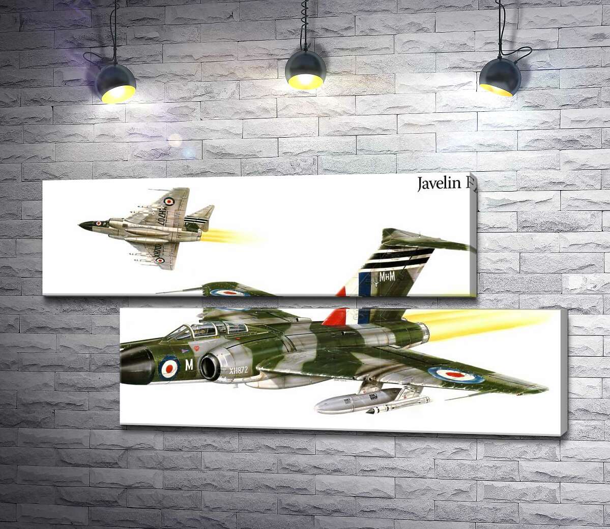 модульна картина Британський "Спис" (Javelin FAW.Mk 9R) літак-винищувач (Модуль №8)