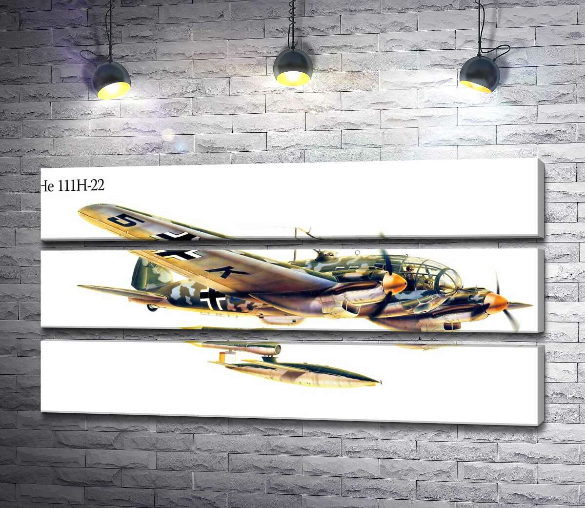 модульна картина Heinkel He 111 - німецький бомбардувальник (Модуль №15)