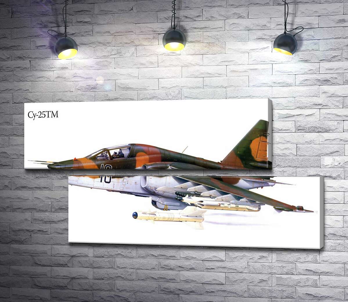 модульная картина Самолет-штурмовик Су-25 "Грач" (Frogfoot) (Модуль №8)