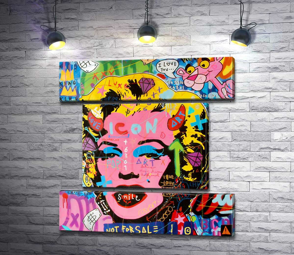 модульна картина Мерелін не на продаж (Модуль №18)(Marilyn not for sale) - Джісбар (Jisbar)