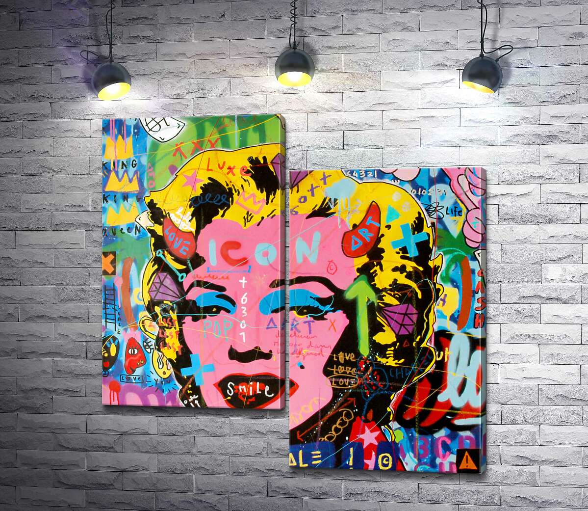 модульная картина Мерелин не на продажу (Модуль №9) (Marilyn not for sale) - Джисбар (Jisbar)