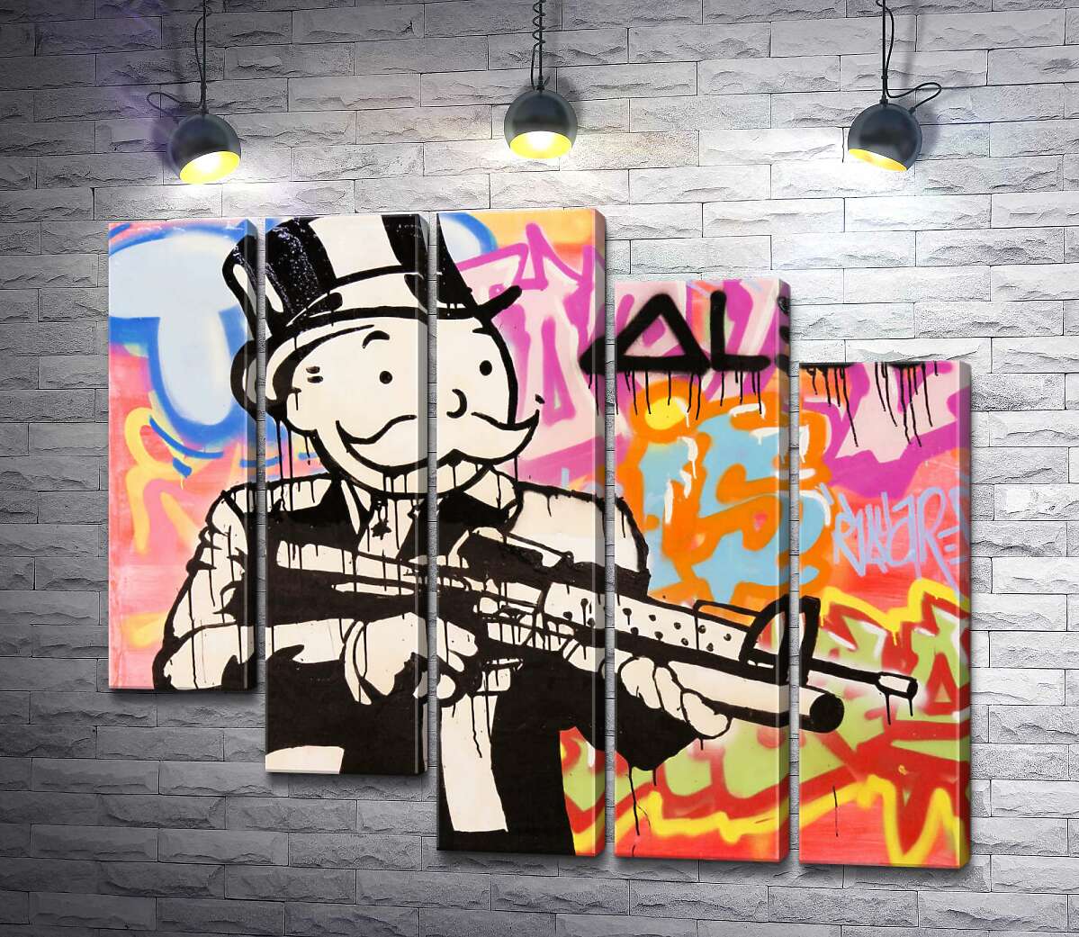 модульна картина Штурмова гвинтівка (Модуль №28) (Assault rifle) - Алек Монополі (Alec Monopoly)