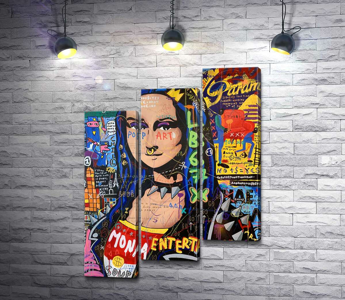 модульна картина Панк Мона Ліза (Punk Monalisa) (Модуль №14) - Джісбар (Jisbar)