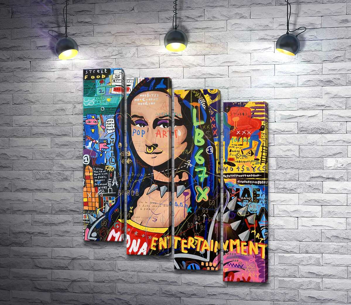 модульна картина Панк Мона Ліза (Punk Monalisa) (Модуль №19) - Джісбар (Jisbar)