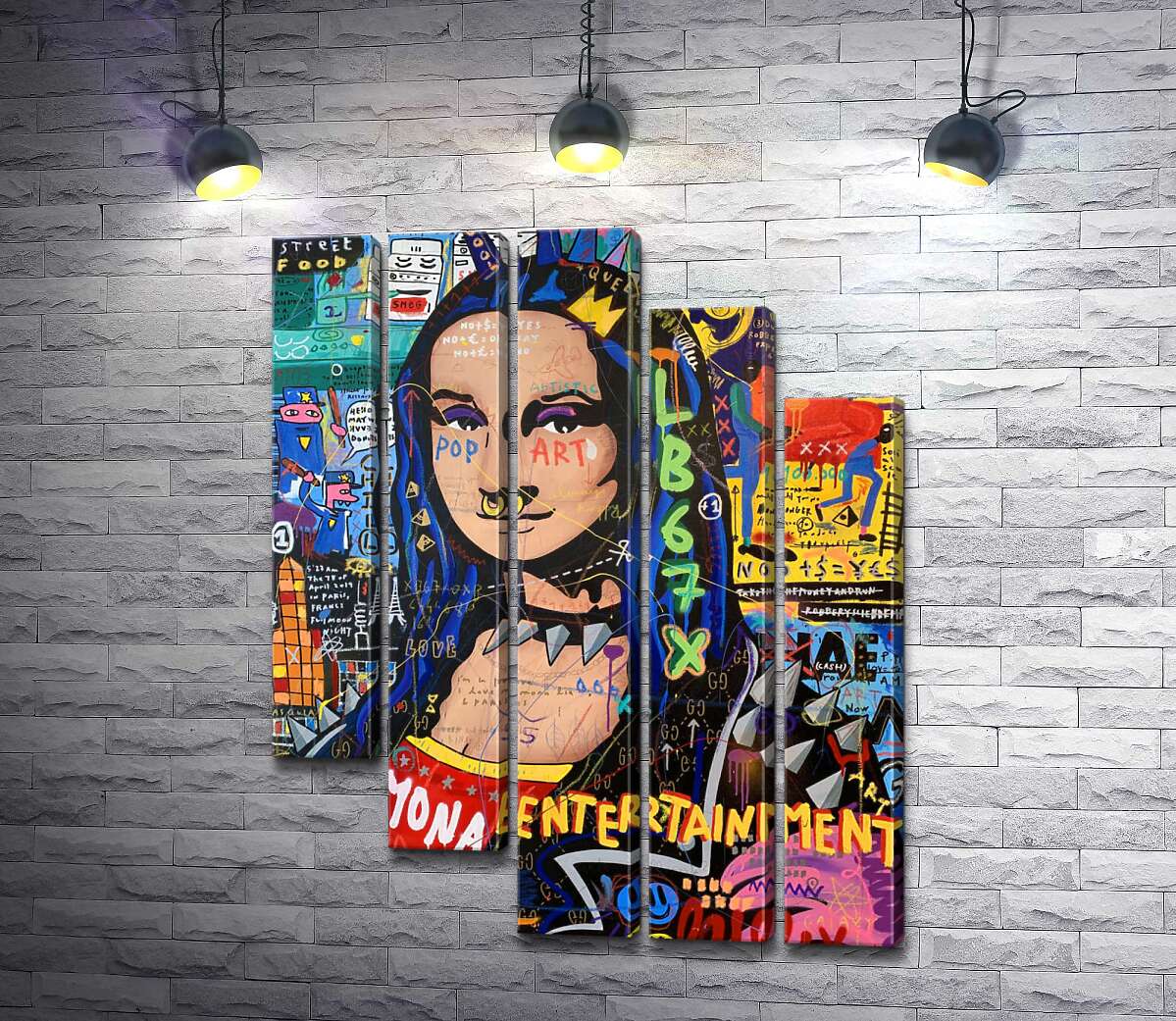 модульна картина Панк Мона Ліза (Punk Monalisa) (Модуль №28) - Джісбар (Jisbar)