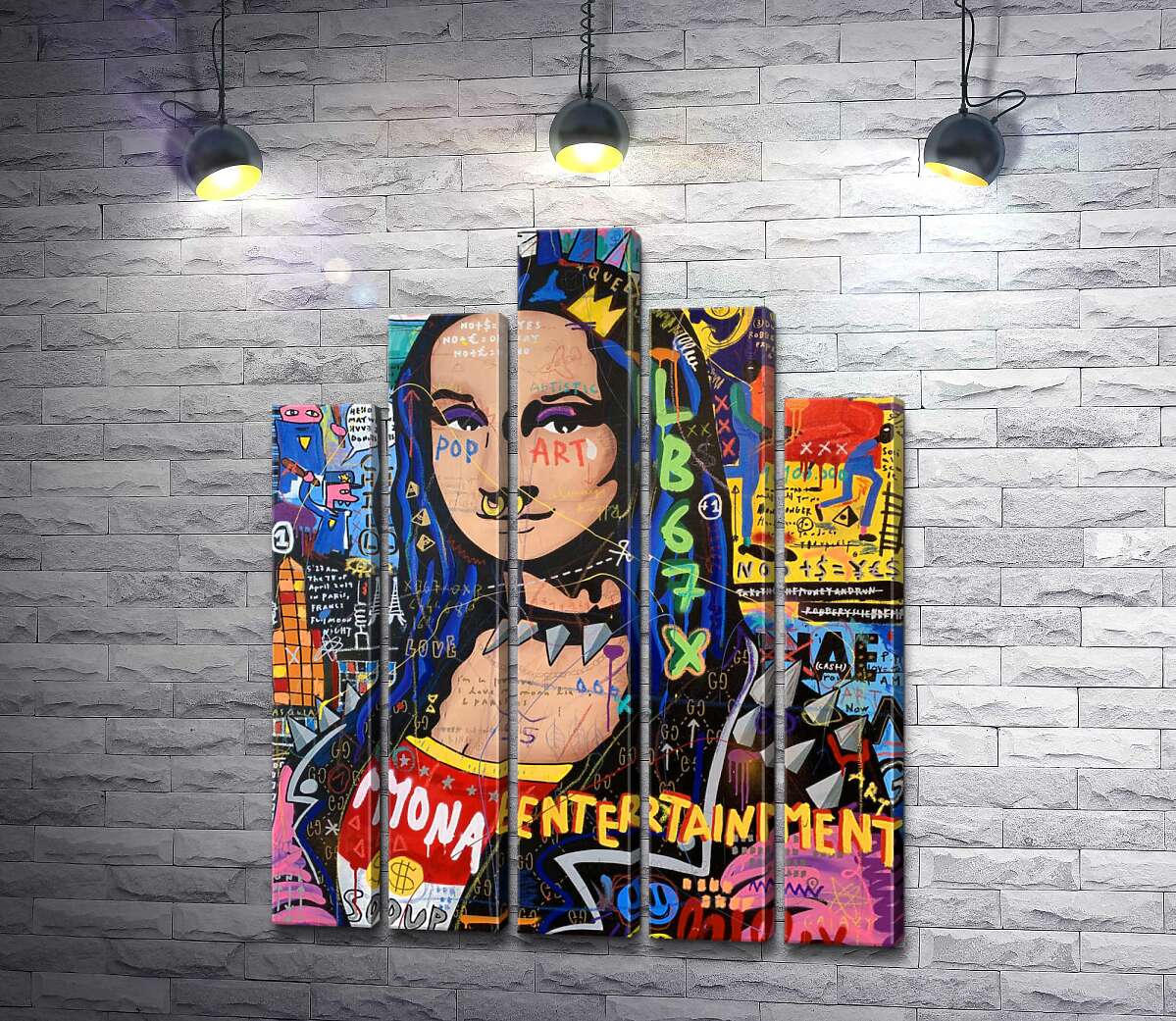 модульна картина Панк Мона Ліза (Punk Monalisa) (Модуль №29) - Джісбар (Jisbar)