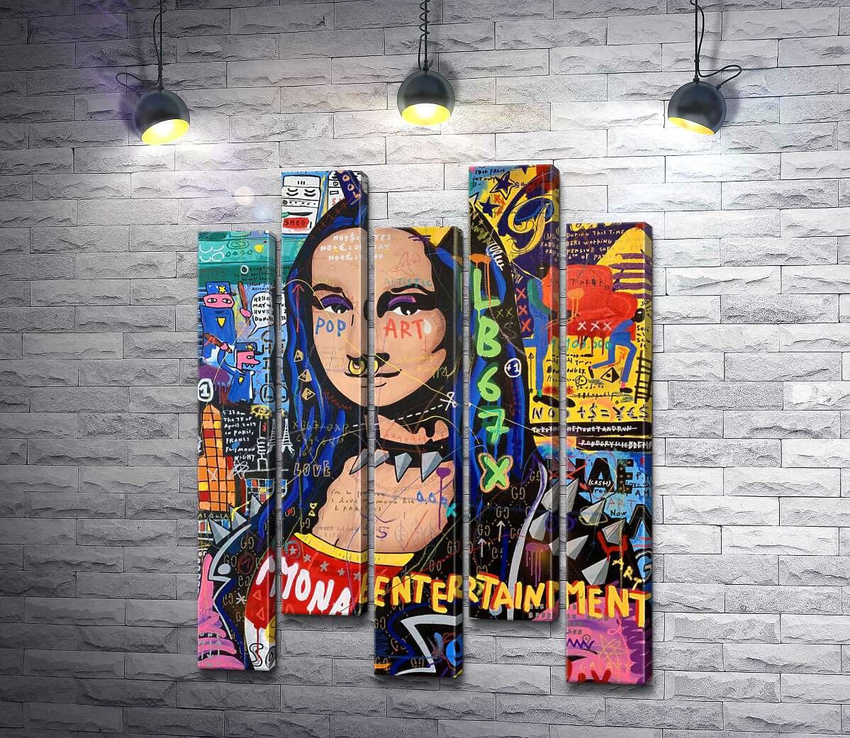 модульная картина Панк Мона Лиза (Punk Monalisa) (Модуль №30) - Джисбар (Jisbar)