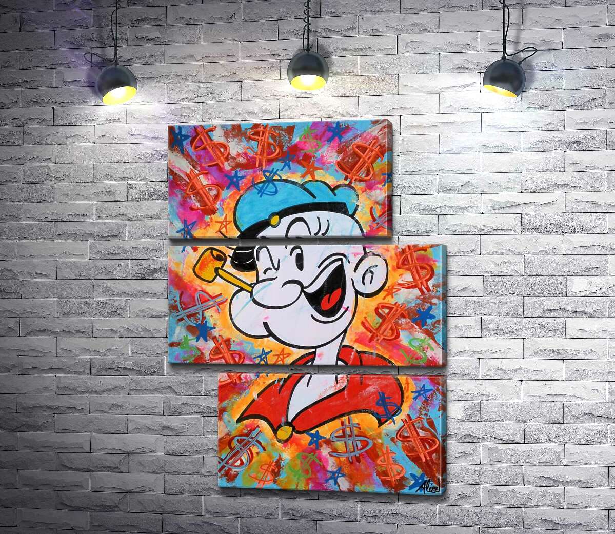 модульна картина Моряк Папай (Popeye) підморгує (Модуль №16)