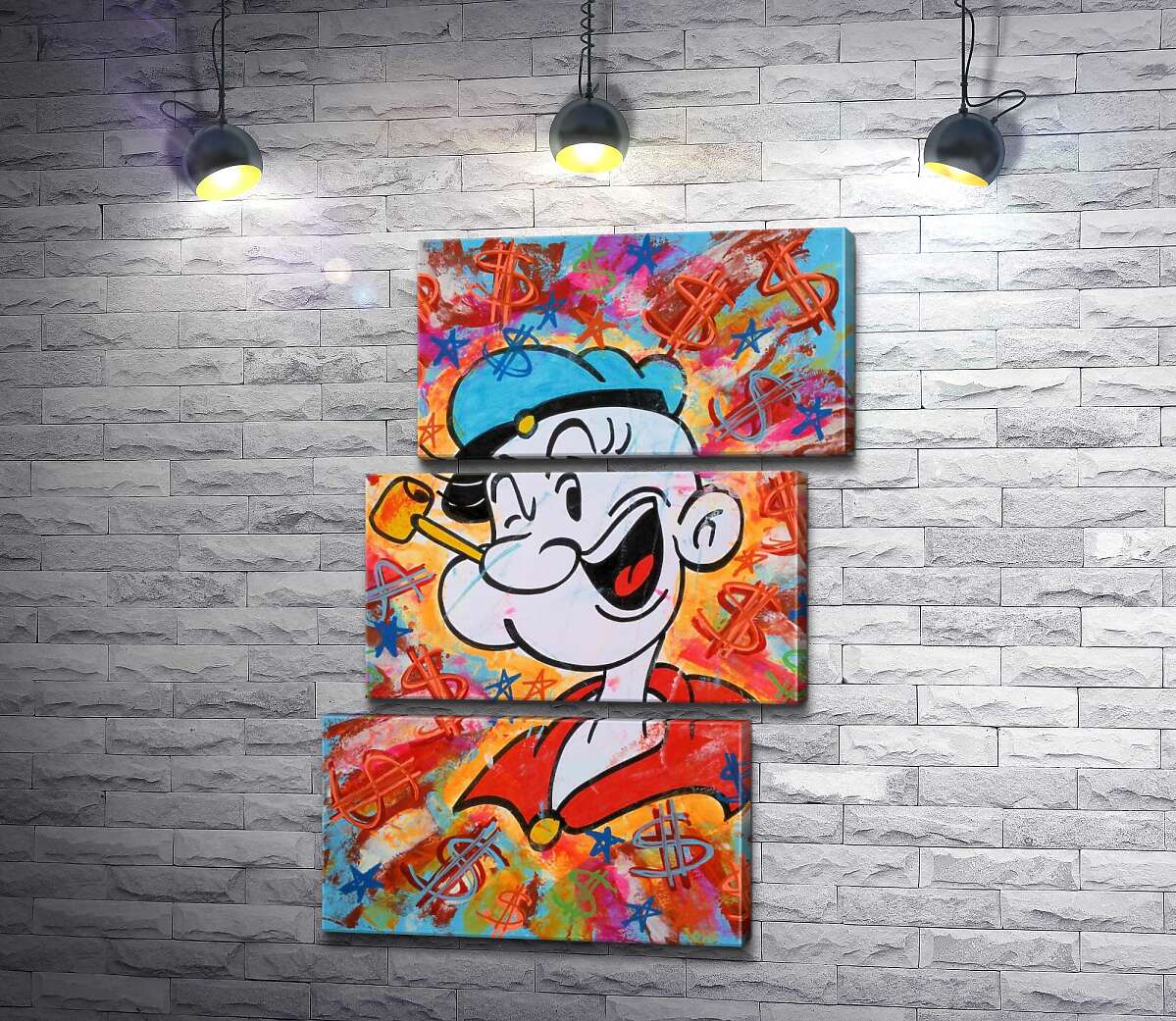 модульная картина Моряк Папай (Popeye) подмигивает (Модуль №17)