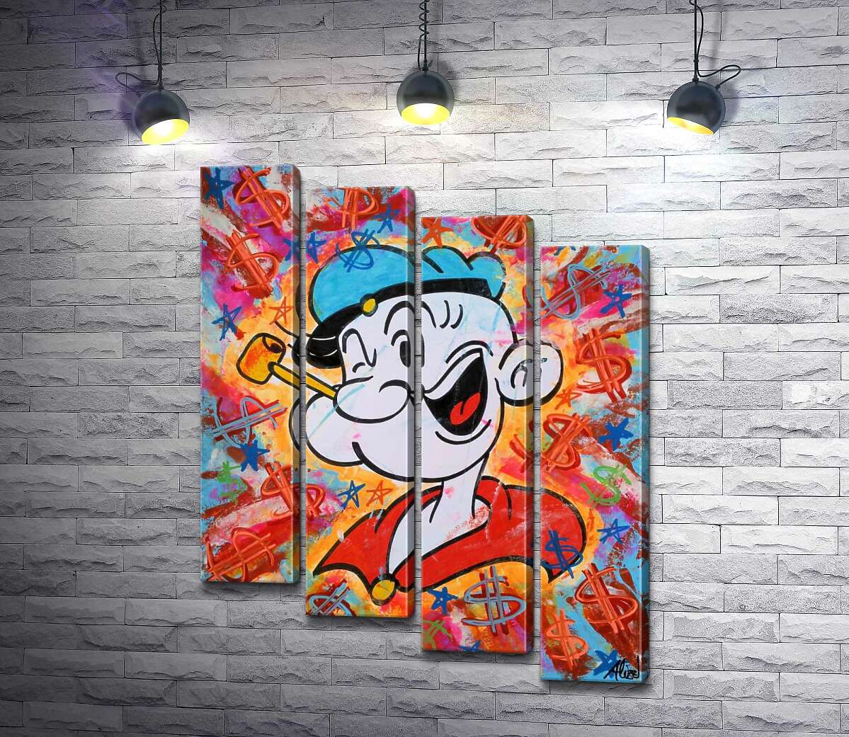 модульна картина Моряк Папай (Popeye) підморгує (Модуль №19)