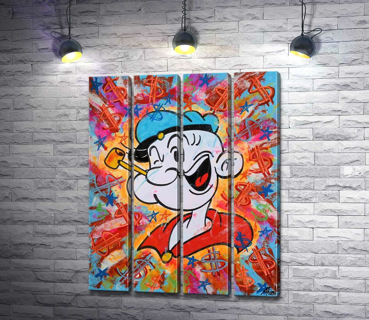 модульная картина Моряк Папай (Popeye) подмигивает (Модуль №24)
