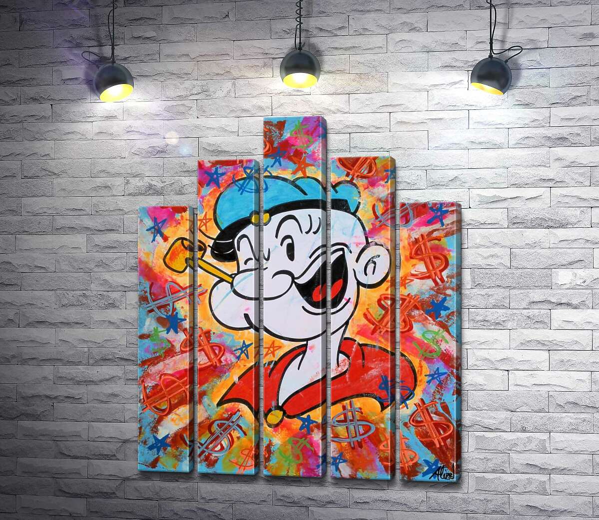 модульная картина Моряк Папай (Popeye) подмигивает (Модуль №29)