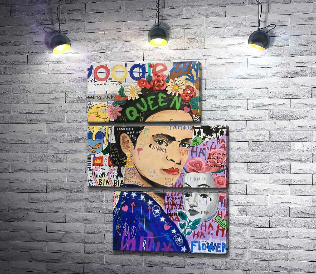 модульная картина Маска Фриды (Frida Mask) (Модуль №16) – Джисбар (Jisbar)