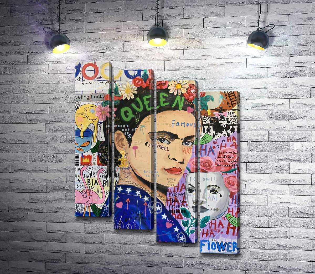 модульная картина Маска Фриды (Frida Mask) (Модуль №19) – Джисбар (Jisbar)