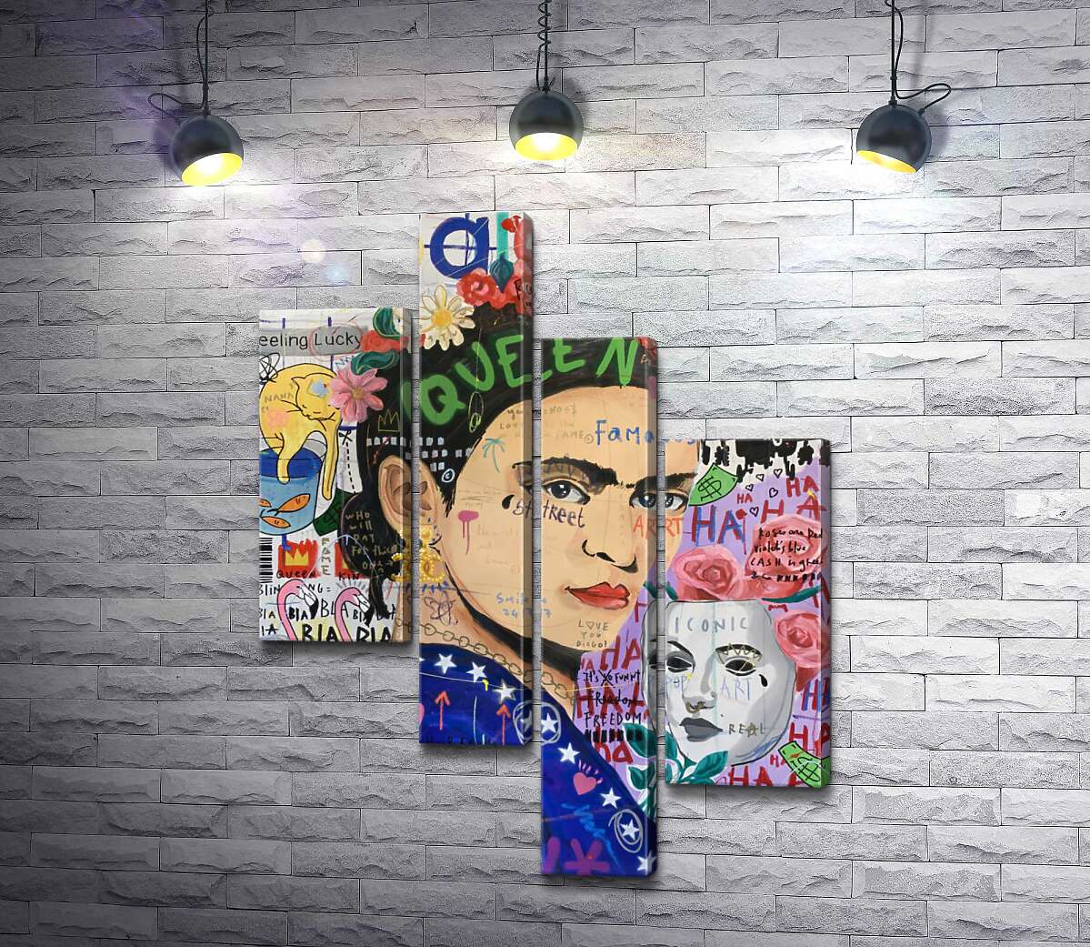 модульная картина Маска Фриды (Frida Mask) (Модуль №21) – Джисбар (Jisbar)