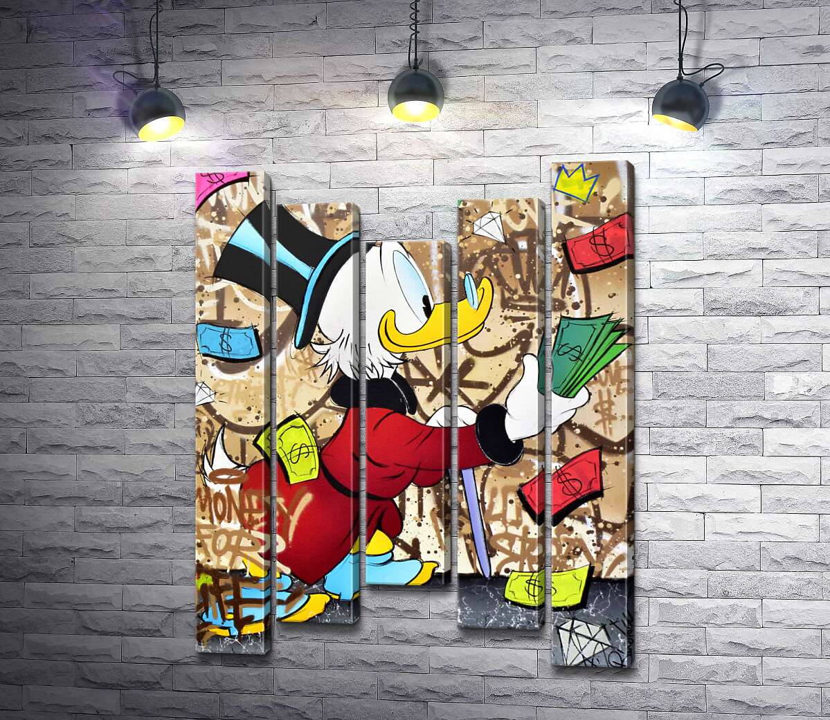 модульная картина Деньги на жизнь: Скрудж МакДак (Scrooge McDuck) (Модуль №27)