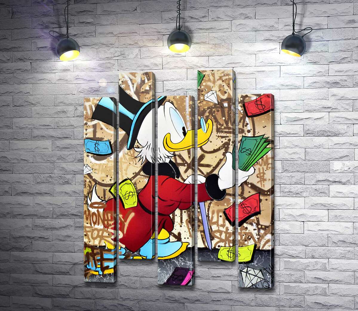 модульная картина Деньги на жизнь: Скрудж МакДак (Scrooge McDuck) (Модуль №30)