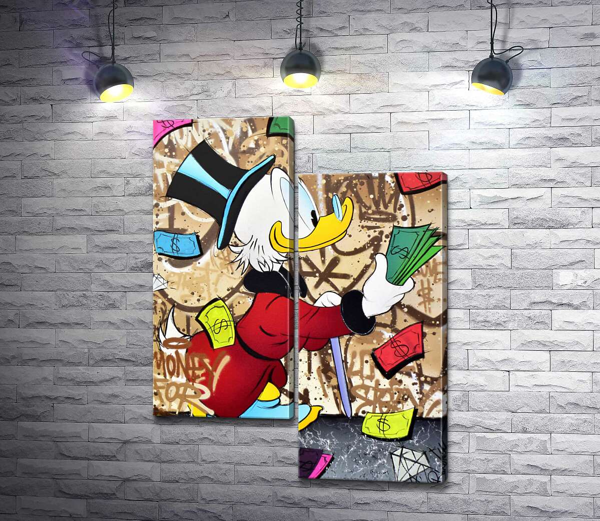 модульна картина Гроші на життя: Скрудж МакДак (Scrooge McDuck) (Модуль №9)
