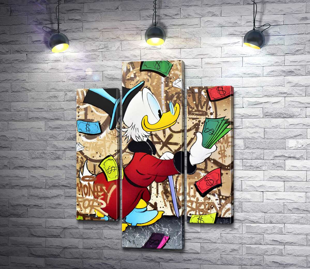 модульная картина Деньги на жизнь: Скрудж МакДак (Scrooge McDuck) (Модуль №10)