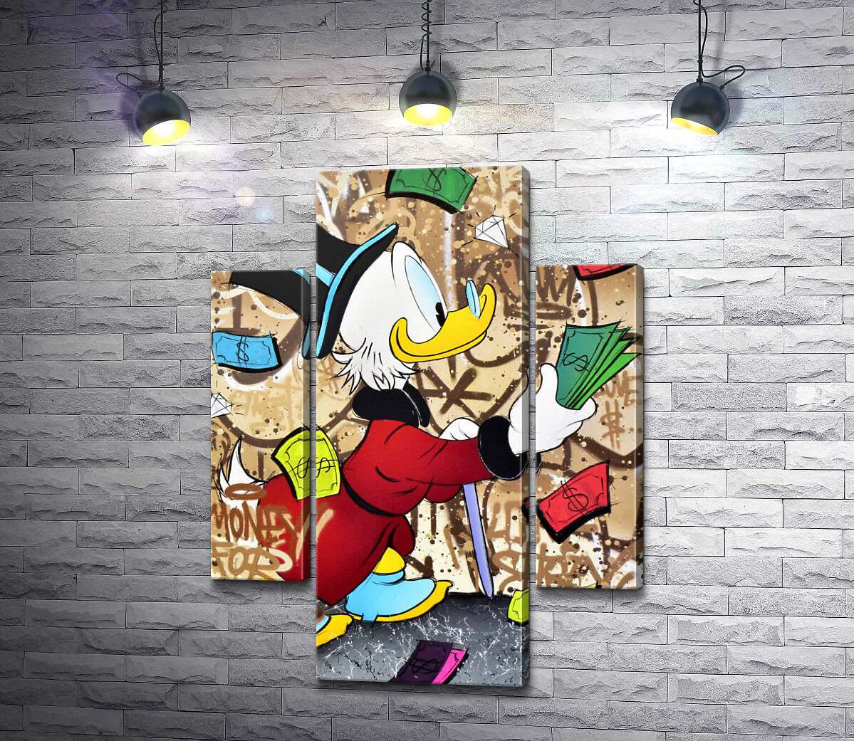 модульна картина Гроші на життя: Скрудж МакДак (Scrooge McDuck) (Модуль №5)