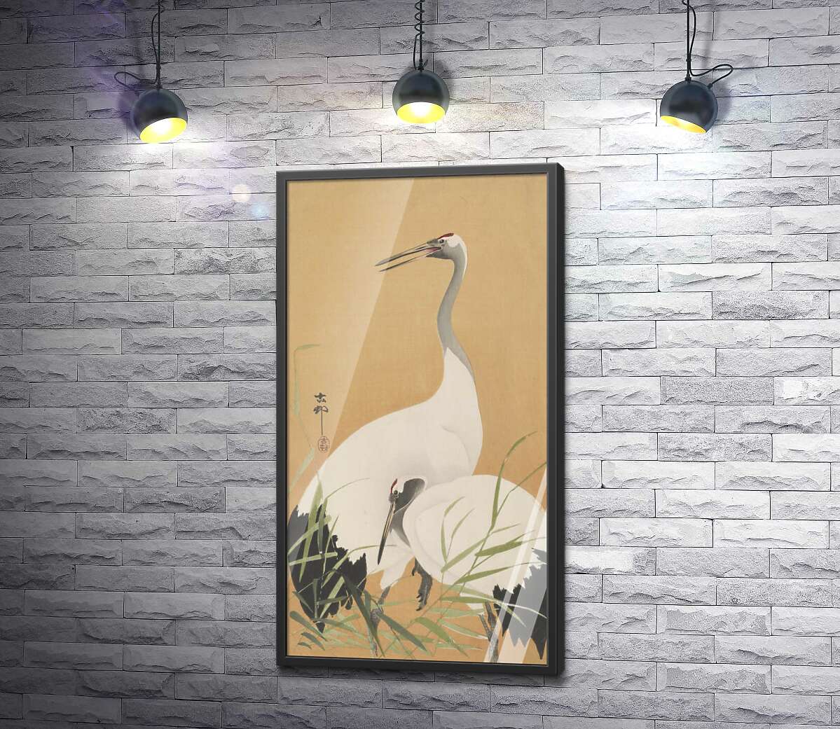 постер Два журавля (Two Cranes) – Охара Косон (Ohara Koson)