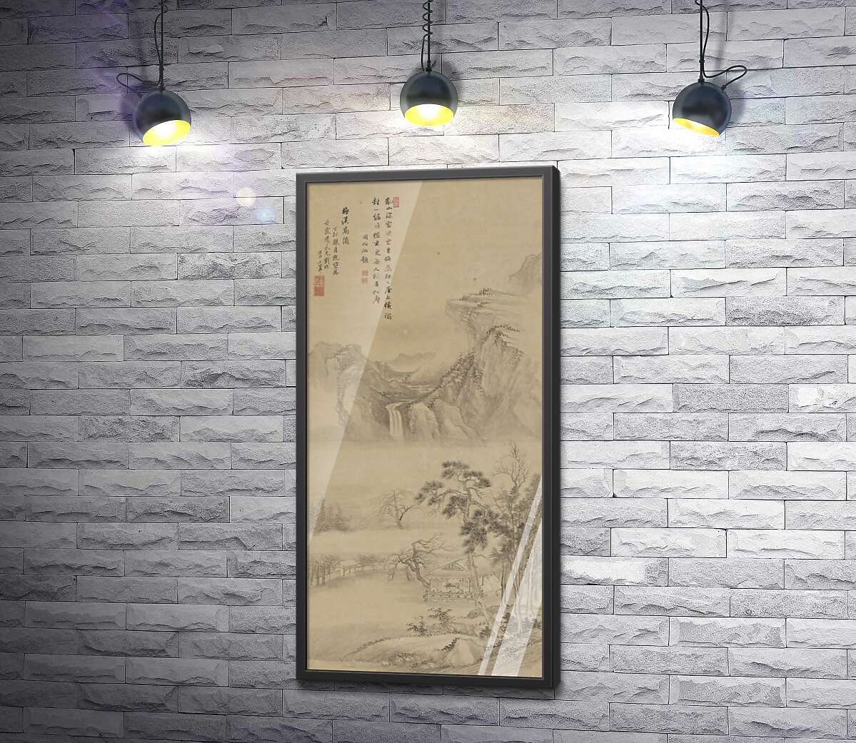 постер Скит на возвышенности у Сливового ручья (The lofty hermit of Plum creek) – Ван Хуэй (Wang Hui)