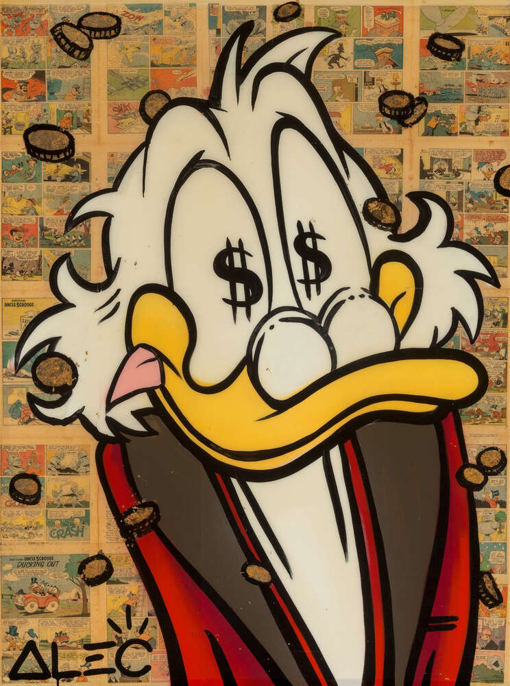 картина-постер Щастя Скруджа (Happy Scrooge) - Алек Монополі (Alec Monopoly)