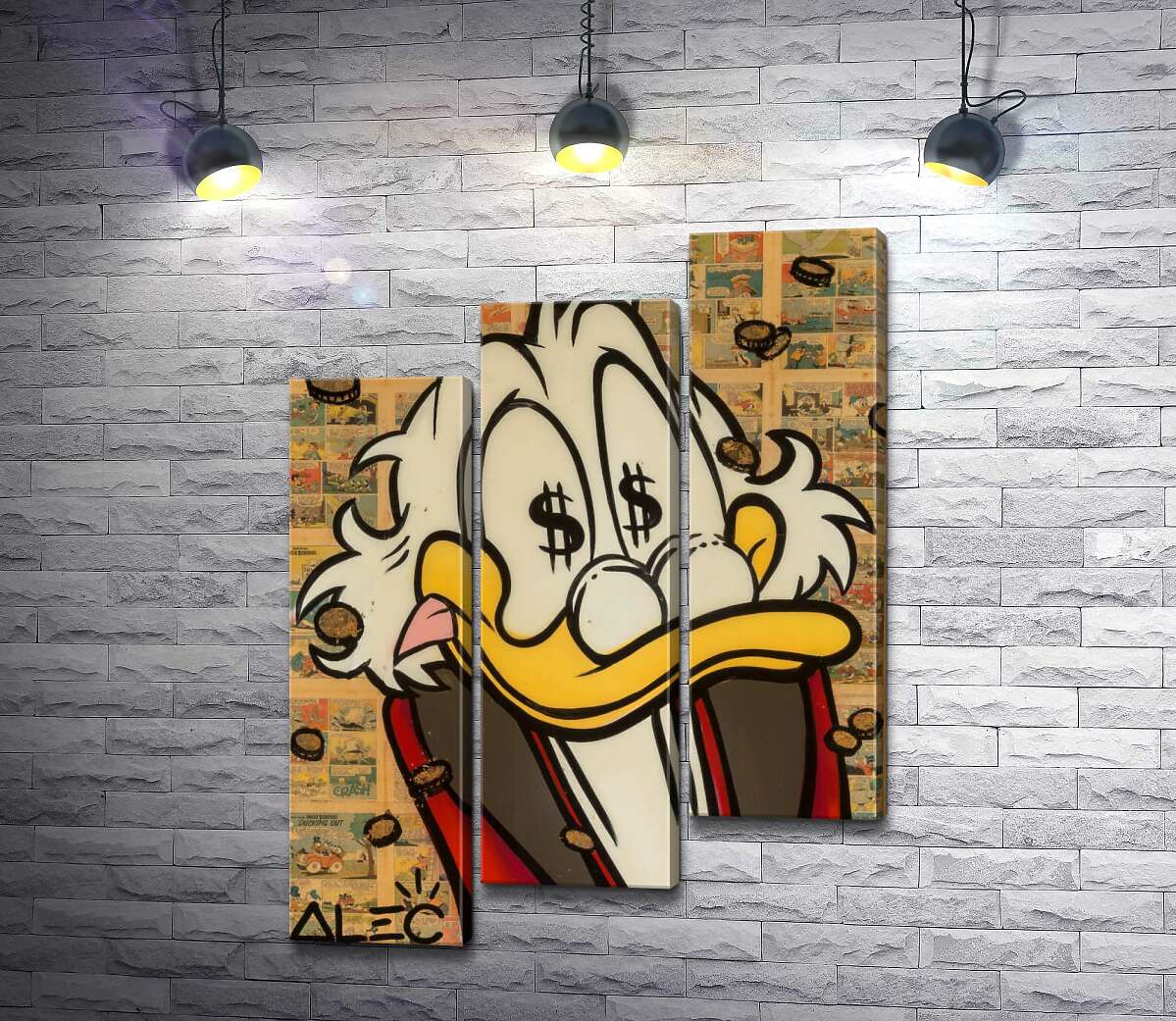 модульна картина Щастя Скруджа (Happy Scrooge) (Модуль №14) - Алек Монополі (Alec Monopoly)