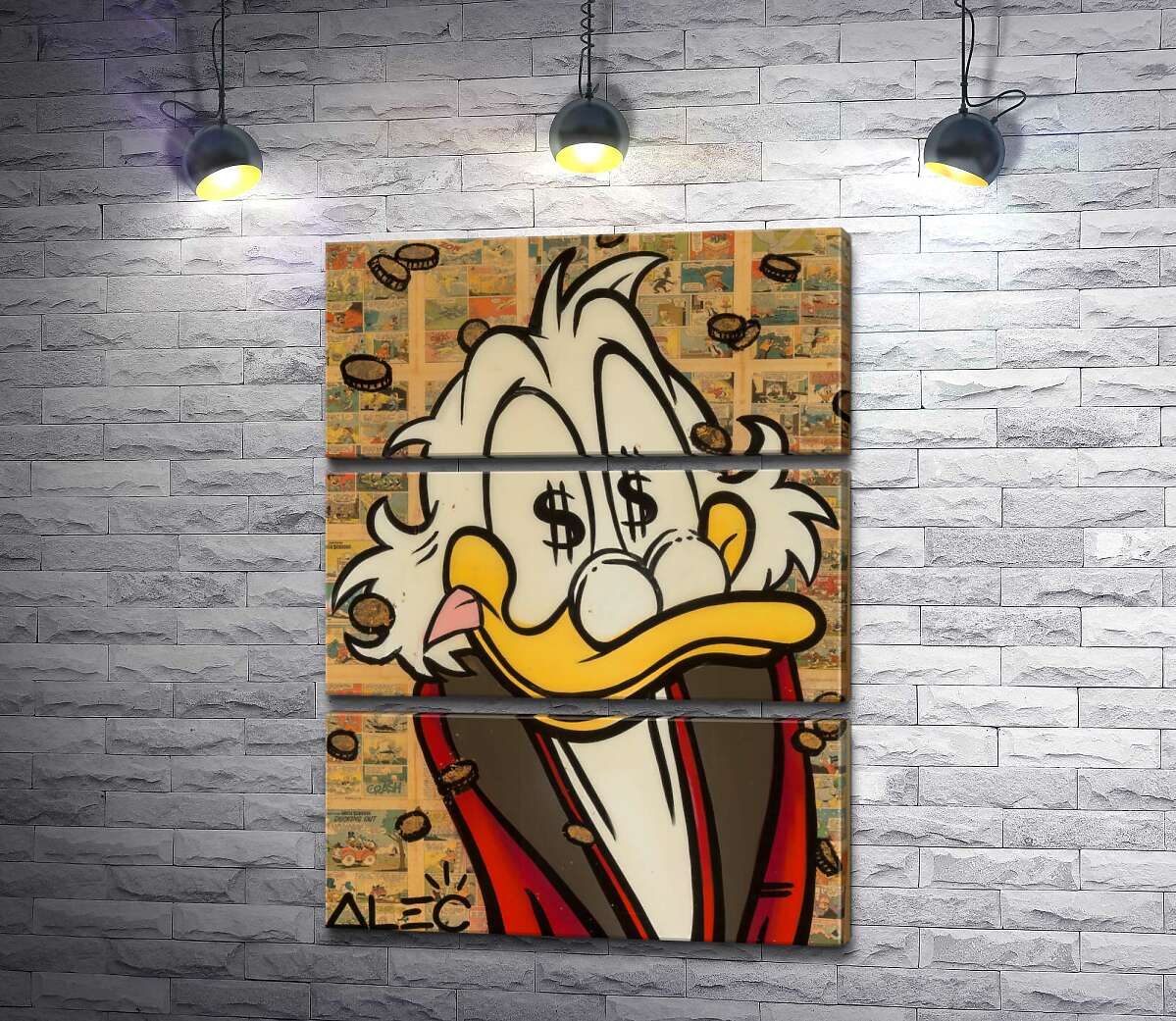 модульная картина Счастье Скруджа (Happy Scrooge) (Модуль №15) – Алек Монополи (Alec Monopoly)