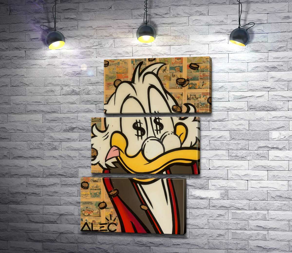 модульная картина Счастье Скруджа (Happy Scrooge) (Модуль №17) – Алек Монополи (Alec Monopoly)