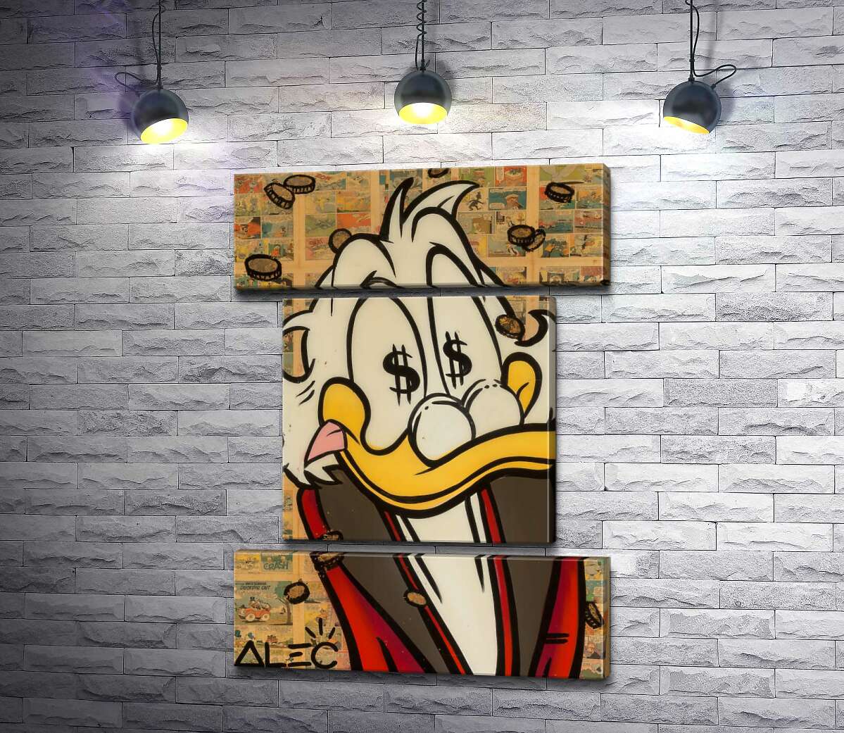 модульна картина Щастя Скруджа (Happy Scrooge) (Модуль №18) - Алек Монополі (Alec Monopoly)