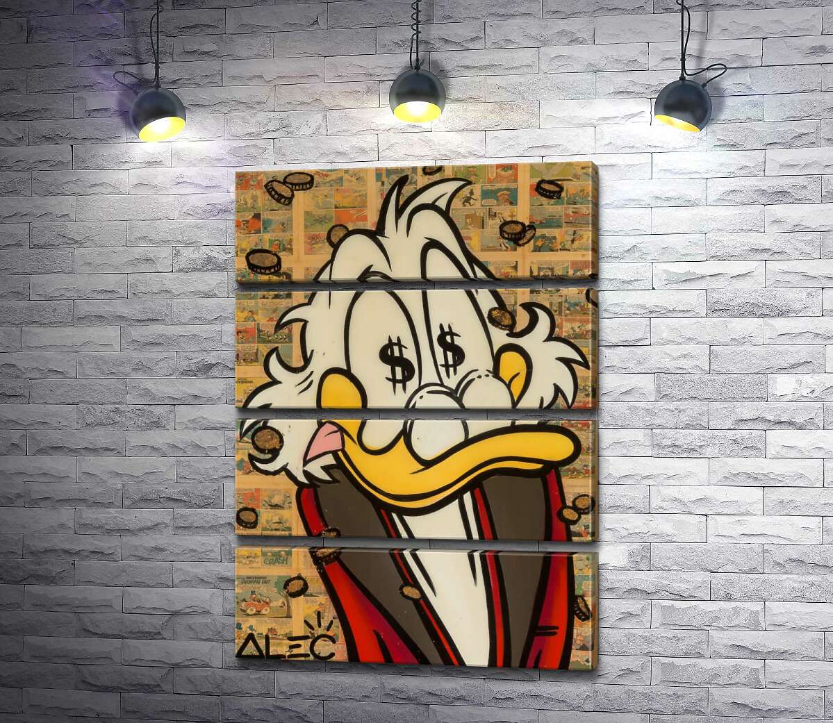 модульна картина Щастя Скруджа (Happy Scrooge) (Модуль №22) - Алек Монополі (Alec Monopoly)