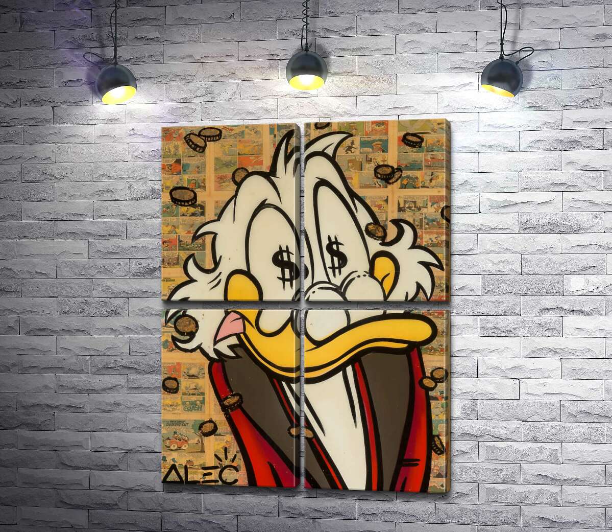 модульная картина Счастье Скруджа (Happy Scrooge) (Модуль №25) – Алек Монополи (Alec Monopoly)