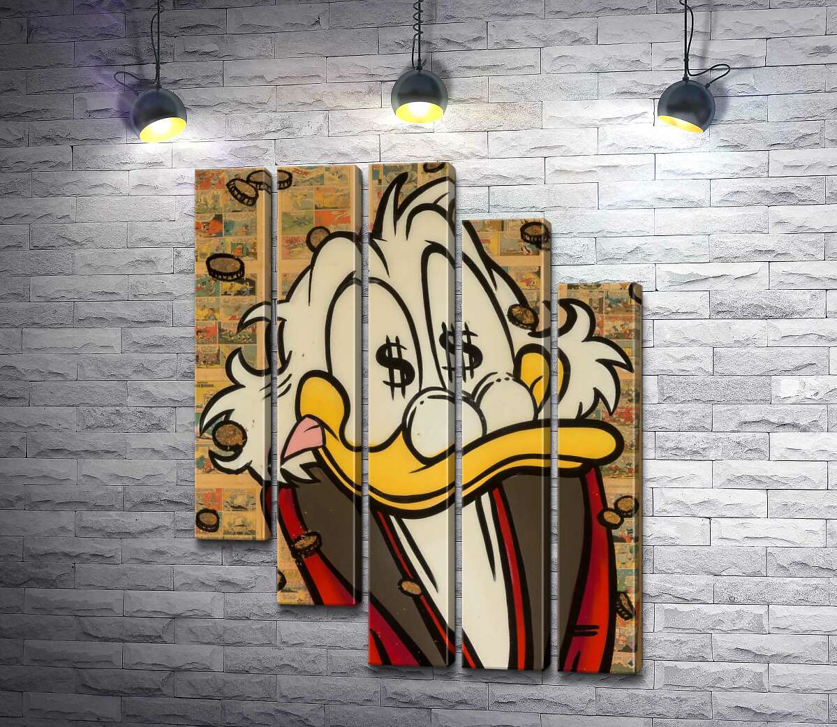 модульна картина Щастя Скруджа (Happy Scrooge) (Модуль №28) - Алек Монополі (Alec Monopoly)