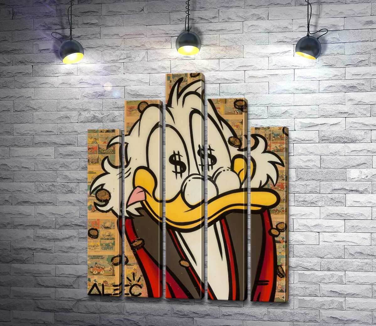 модульна картина Щастя Скруджа (Happy Scrooge) (Модуль №29) - Алек Монополі (Alec Monopoly)