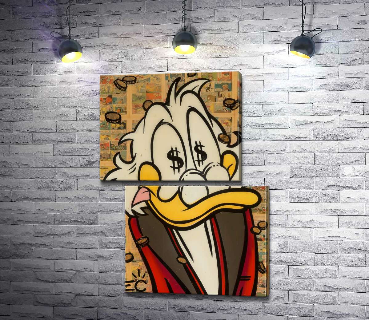 модульна картина Щастя Скруджа (Happy Scrooge) (Модуль №8) - Алек Монополі (Alec Monopoly)