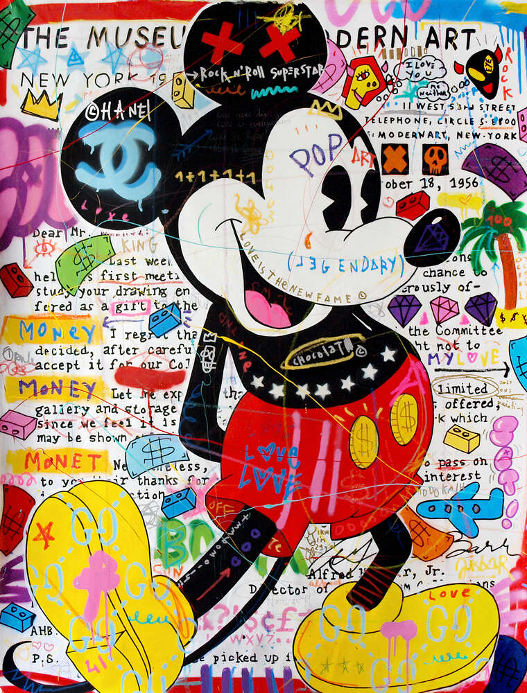 картина-постер Музейный Микки (Musey Mickey) - Джисбар (Jisbar)