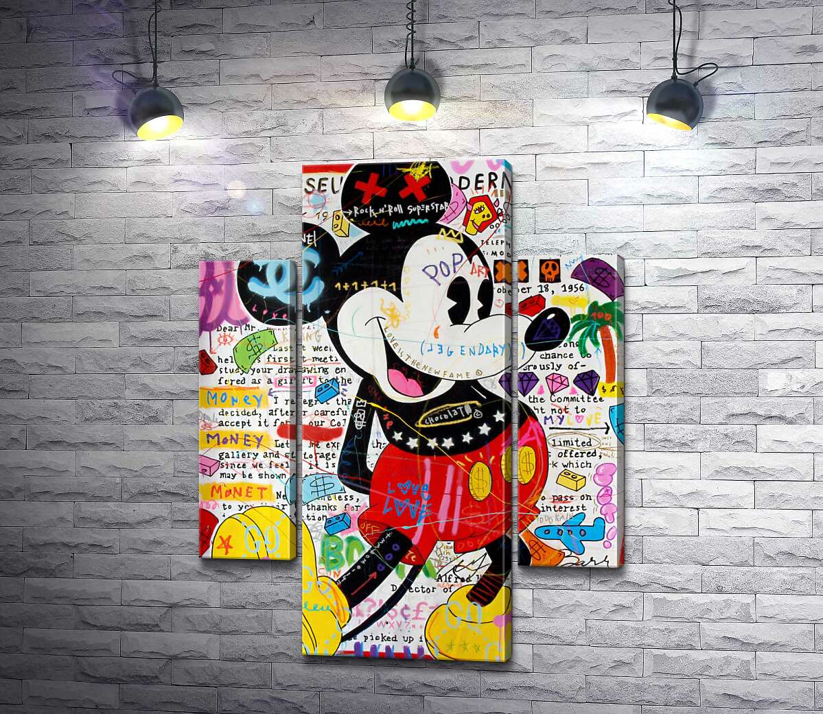модульна картина Музейний Міккі ( Museum Mickey) (Модуль №5) - Джісбар (Jisbar)