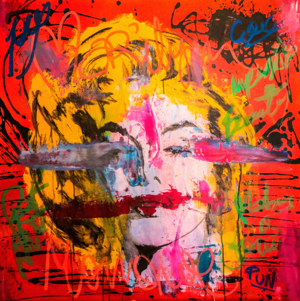 картина-постер Креативный взгляд на портрет Мэрилин Монро (Marilyn Monroe)
