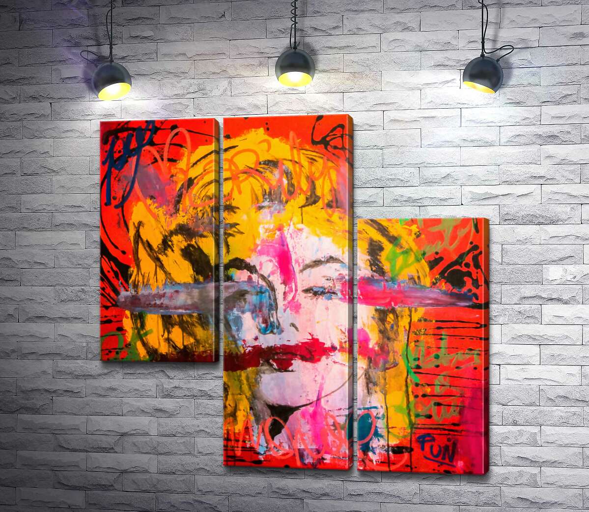 модульна картина Креативний погляд на портрет Мерілін Монро (Marilyn Monroe) (Модуль №13)