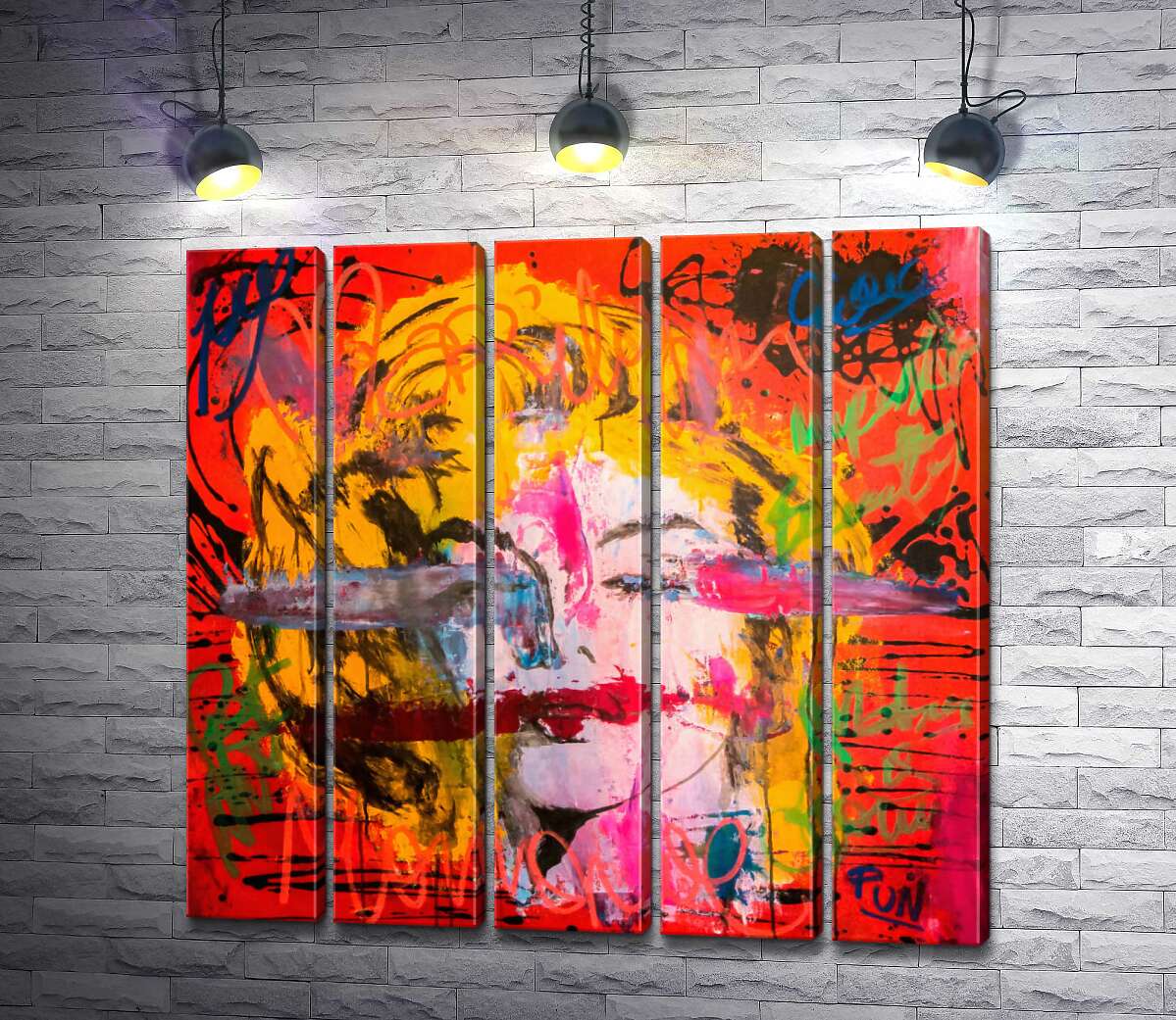 модульная картина Креативный взгляд на портрет Мэрилин Монро (Marilyn Monroe) (Модуль №26)