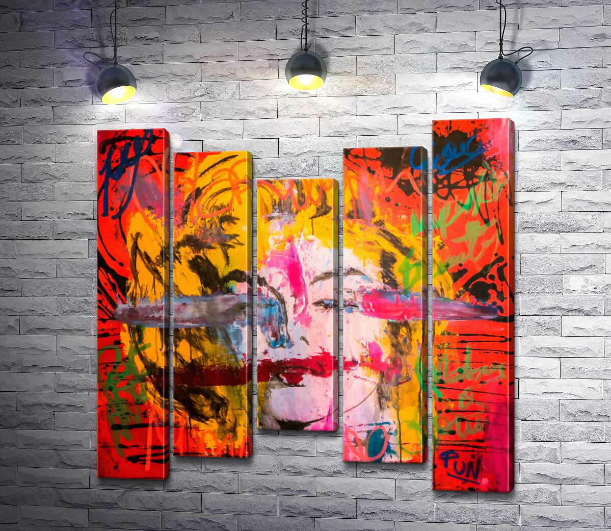 модульна картина Креативний погляд на портрет Мерілін Монро (Marilyn Monroe) (Модуль №27)