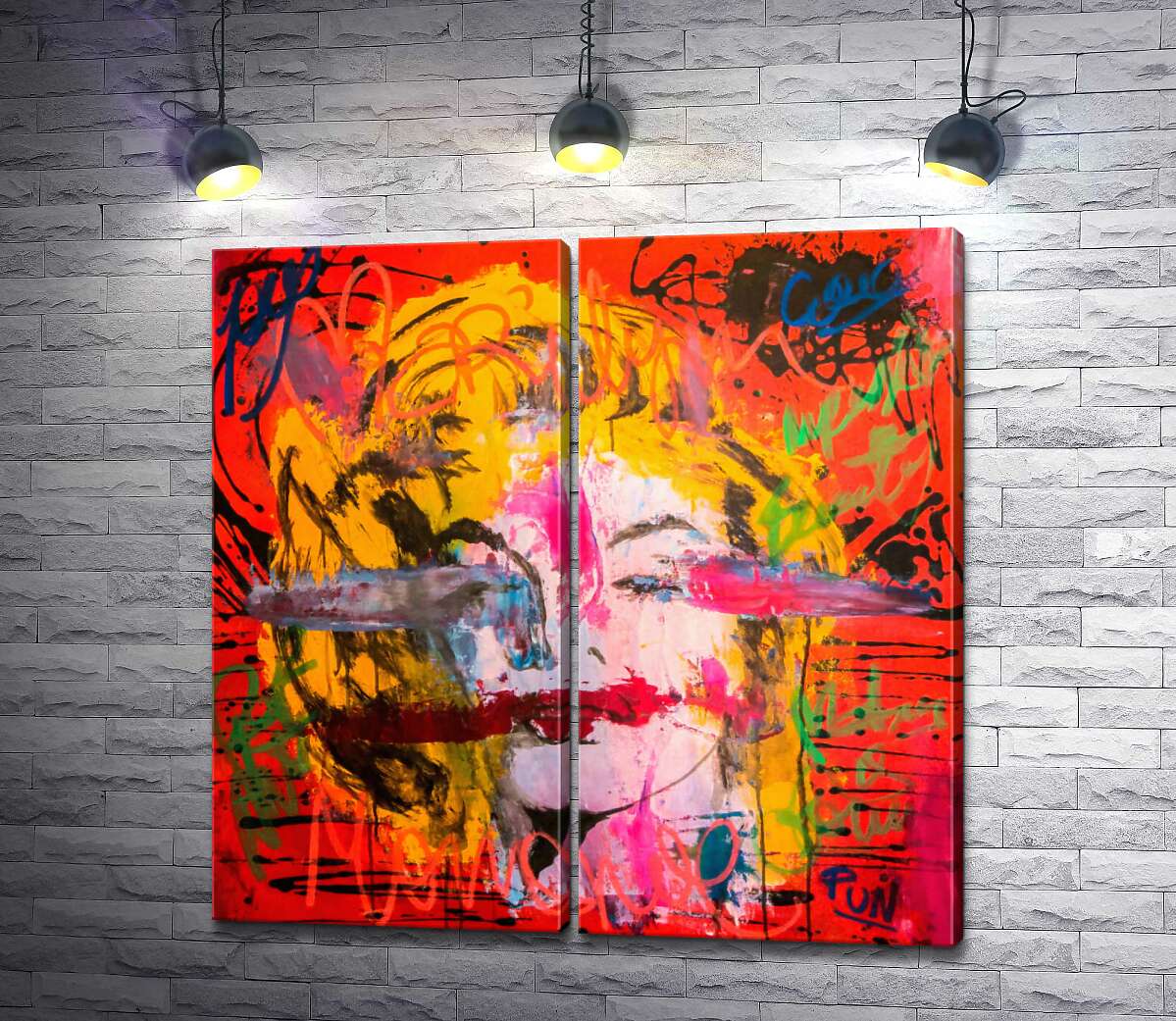 модульна картина Креативний погляд на портрет Мерілін Монро (Marilyn Monroe)