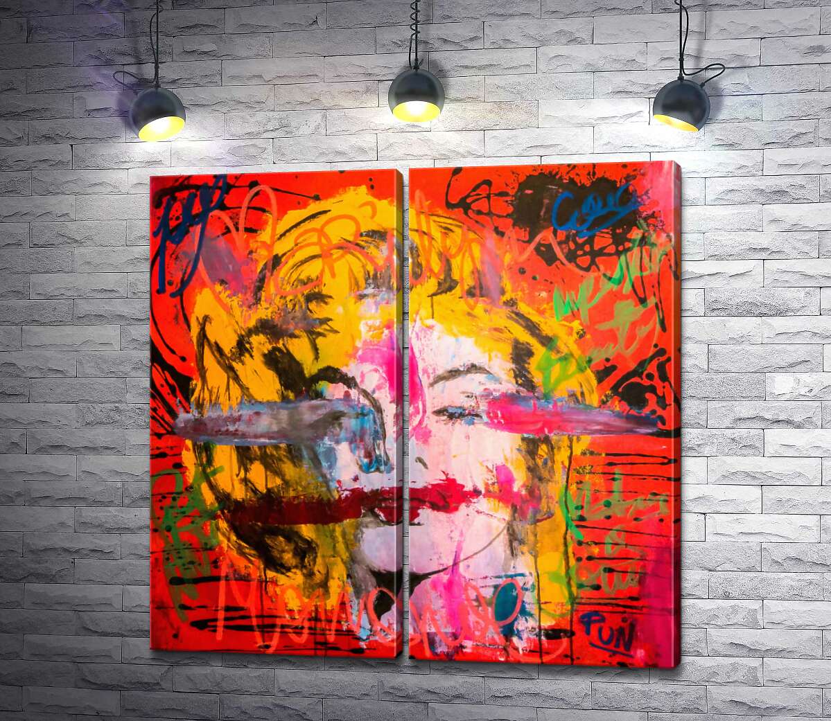 модульна картина Креативний погляд на портрет Мерілін Монро (Marilyn Monroe) (Модуль №6)