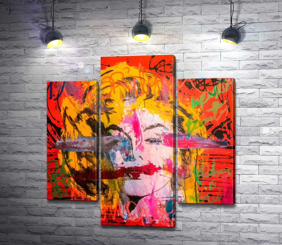 модульная картина Креативный взгляд на портрет Мэрилин Монро (Marilyn Monroe) (Модуль №10)