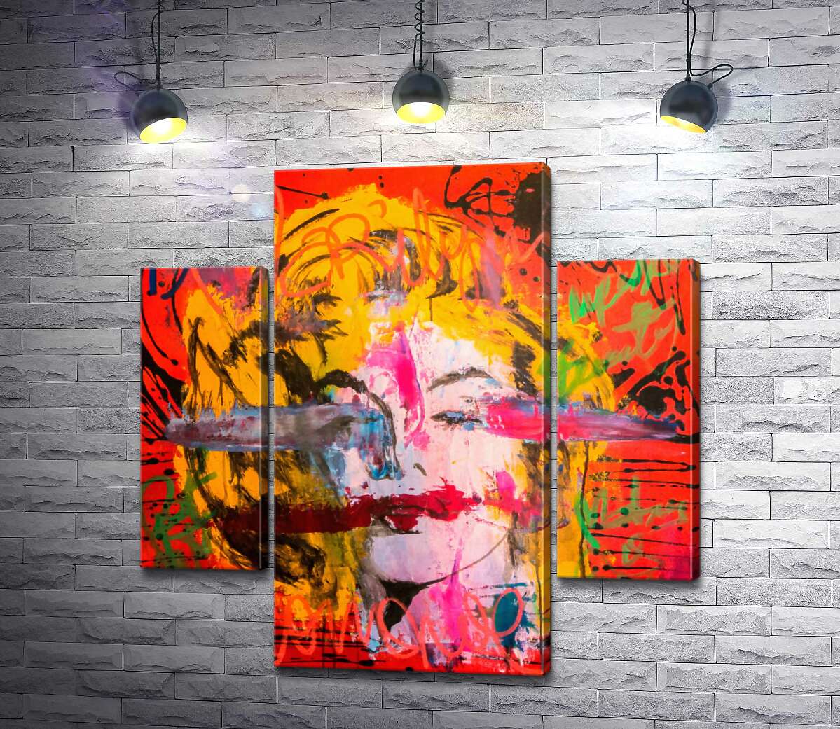 модульная картина Креативный взгляд на портрет Мэрилин Монро (Marilyn Monroe) (Модуль №5)