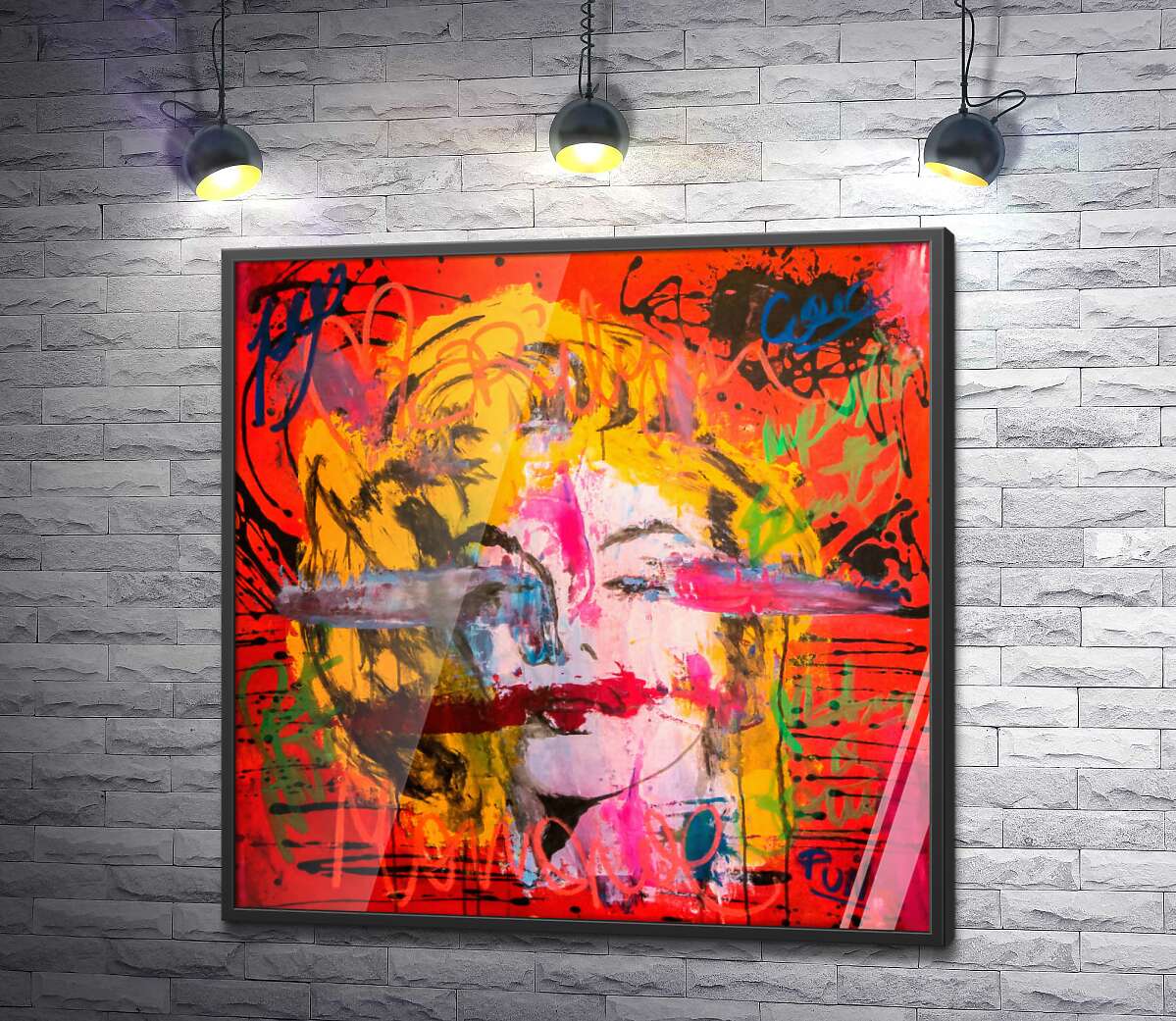 постер Креативный взгляд на портрет Мэрилин Монро (Marilyn Monroe)