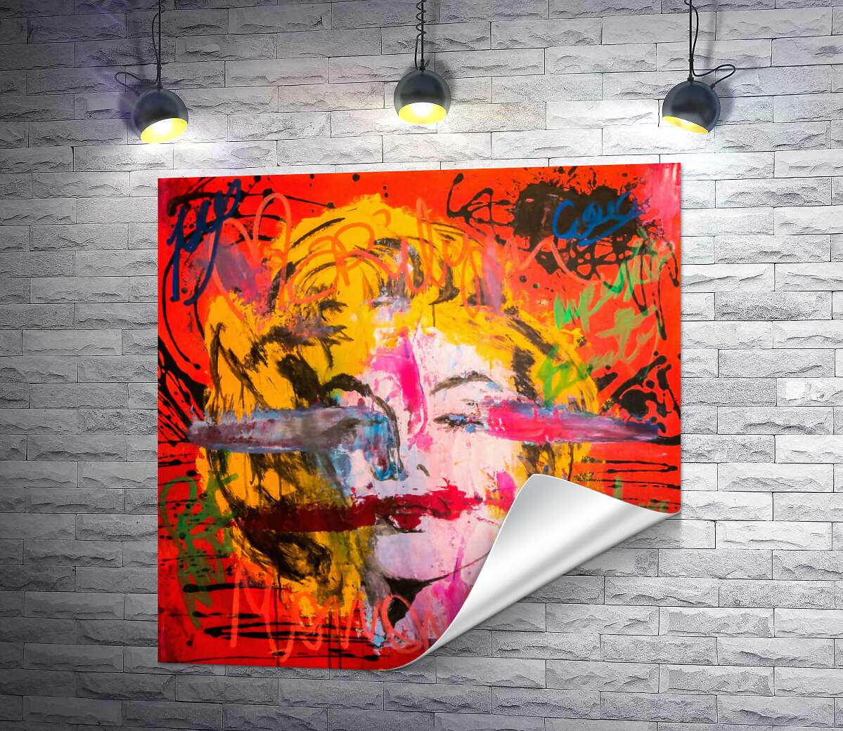 печать Креативный взгляд на портрет Мэрилин Монро (Marilyn Monroe)