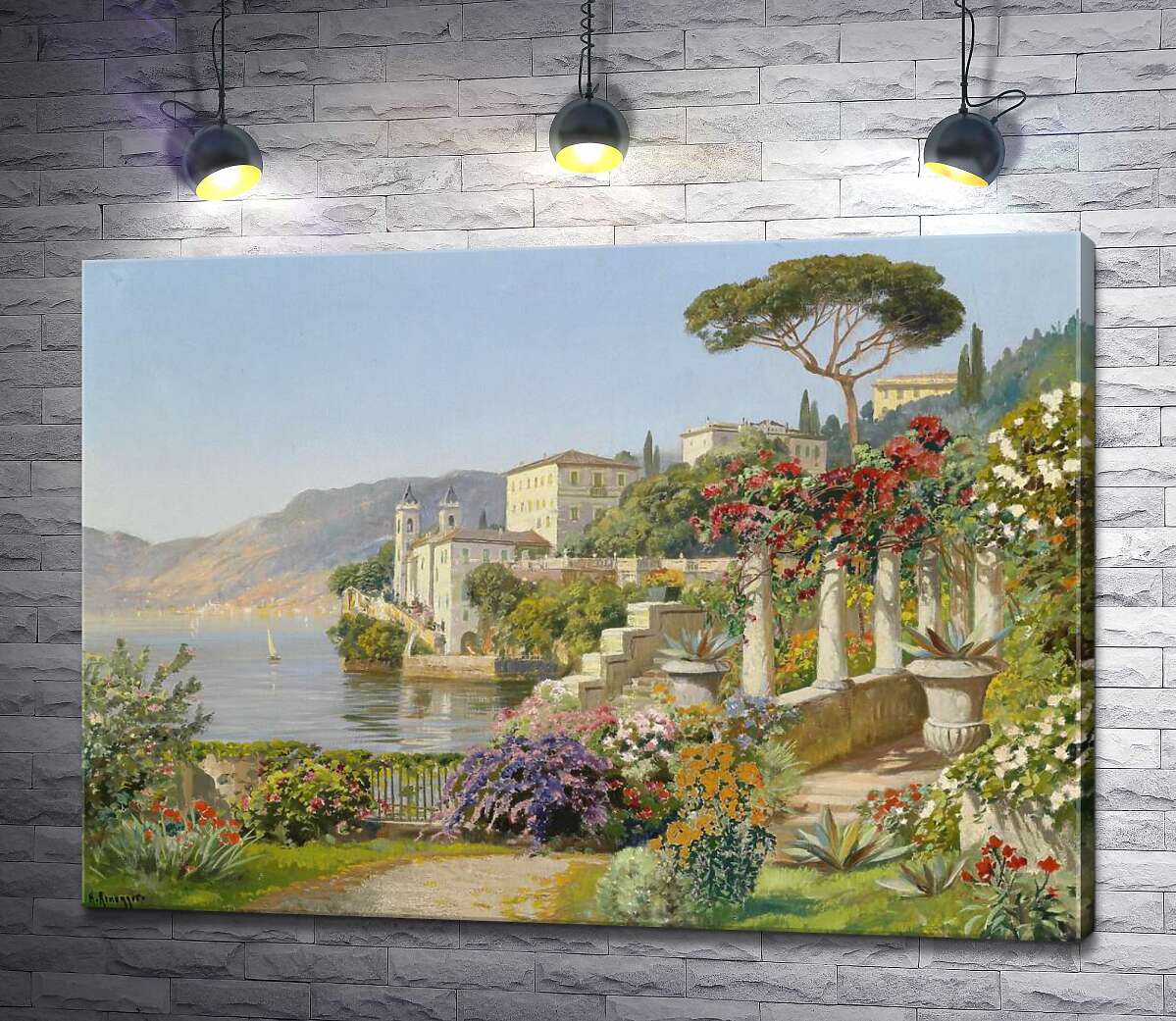 картина Любимый солнцем цветущий сад на склонах Средиземного моря