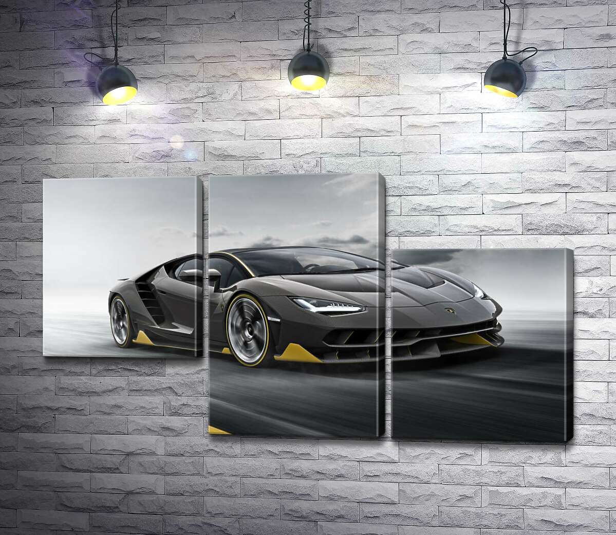 модульна картина Підсумок столітньої роботи в ювілейному автомобілі Lamborghini Centenario (Модуль №13)